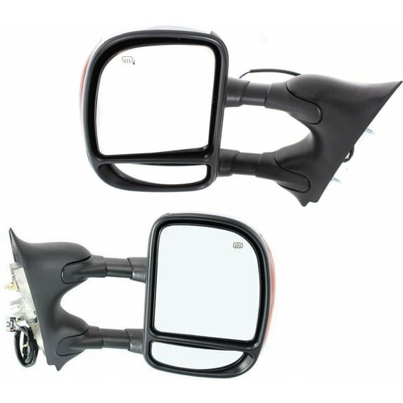 New Set Of 2 Fits FORD F-SERIES SUPER DUTY 2002 2007 LH & RH Side Towing Mirror Htd