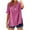 Hot Pink, variant on Cmfcve Cotton Linen Shirts for Women Summer Short Sleeve V-Neck Button Down Tops Dressy Casual Oversized Gauze Tshirts