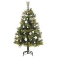 thumbnail image 4 of vidaXL Artificial Hinged Christmas Tree 150 LEDs & Ball Set 59.1", 4 of 12