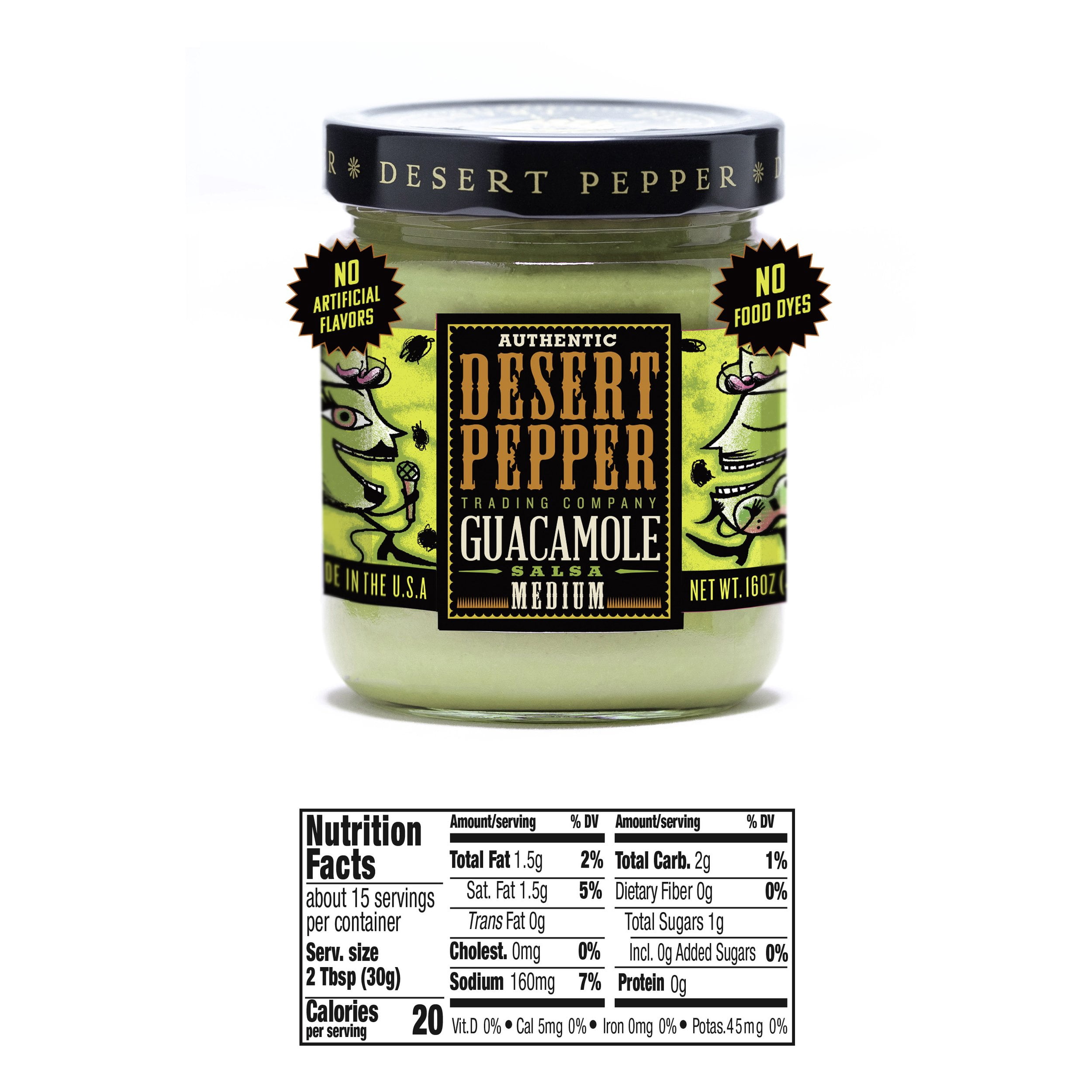 Desert Pepper Guacamole Salsa (Pack of 6)