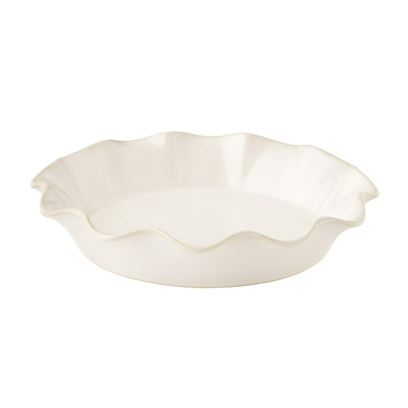 The Pioneer Woman Colette 11-Inch Stoneware Ruffled-Edge Baking Pie Pan & Tart Dish, Linen