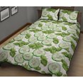 thumbnail image 2 of Juego de cama edredón con estampado de hojas de pepino en rodajas, 2 of 5