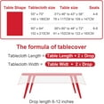 thumbnail image 6 of Poinsettia Christmas Tablecloth Waterproof, Red Table Cloth Rectangle, Stain Resistant Fabric Table Cloths for Kitchen Table Party Picnic Dinner New Year Decor (60 x 84 Inch), 6 of 6
