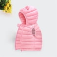 thumbnail image 3 of PEZHADA Girls Warm Vest Winter Boys Thicken Waistcoat Kids Outerwear Vest Cotton Jackets Pink, 3 of 9
