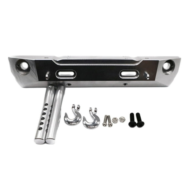 Vogacara Parachoques trasero de aleación de aluminio fácil de instalar para ECX 1/12 Rc RGT 136100 Kits de construcción modelo plata
