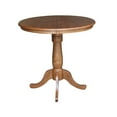 thumbnail image 6 of 36" Solid Wood Round Top Pedestal Table in Oak with 12" Leaf - 35.3" H, 6 of 8