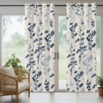 thumbnail image 5 of Outdoor Curtains for Patio Waterproof, Blue Botanical Outdoor Privacy Panels Grommet, Rustic Country Spring Floral Summer Leaf Blackout Outside Curtains for Porch/Cabana 54"x95", 1 Panel, 5 of 8