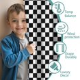thumbnail image 3 of Blackout Kids Curtains,Black White Checkered Pattern Childrens Insulated Curtains Set Of 2,Bedroom Essentials,Toddler Room Decor 42"x54", 3 of 5