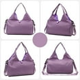 thumbnail image 4 of PRINxy Gym Bag Women's Sports Fitness Hand Luggage Large Capacity Storage Travel Bag with Shoe Compartment Yoga Mat Bag with Wet Pocket and Water Bottle Holder Weekender Bag with Strap Purple, 4 of 6