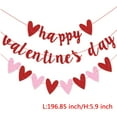 thumbnail image 5 of Happy Valentine's Day Banner with Red Gold Glittery Heart Garland Banner-Valentines Day Decor Banner,for Valentine Party,Valentine Decorations, 5 of 6