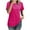 Hot Pink, variant on Summer Oversize Shirts for Womens 2025 Fashion New Casual Solid Color Short Sleeved Round Neck Top/shirt