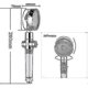 thumbnail image 3 of Cabezal de ducha de mano turboalimentado, cabezal de ducha propulsado por hélice, ahorro de agua a alta presión, con botón de pausa, rotación de 360 grados, 3 of 4