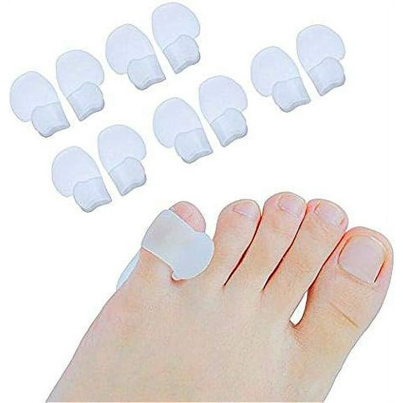 Pinky Toe Splint Protector Gel Little Toe Separator Guards for Men Women Hammer Toe Pads Bunion Relief 5 Pairs