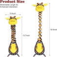 thumbnail image 2 of Elastic giraffe dog toy, durable squeaking wrinkled long neck chew toy, indestructible interactive drawstring toy suitable for large dogs, 2 of 6