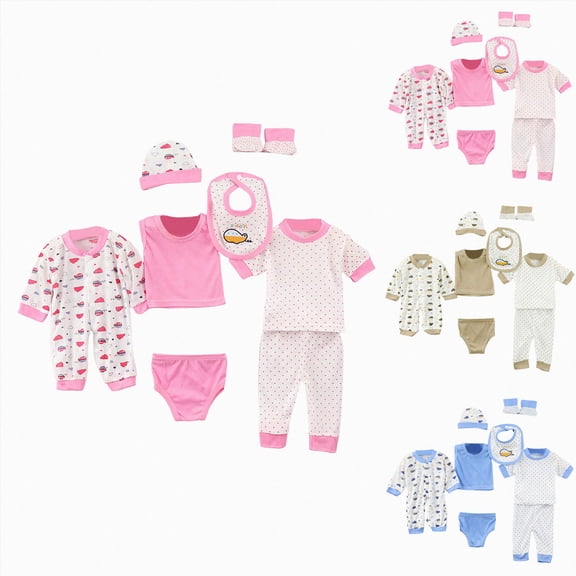 Nwiuh 8PCS Preemie Baby Girl Clothes Set Bib Sock Set Tops Hat Pants Girl Baby 8Pcs Outfits Boy shoes Romper Girls Preemie Twin Girls Baby for 0-3Months Gifts Layette Set (Yellow, 0-3 Months)