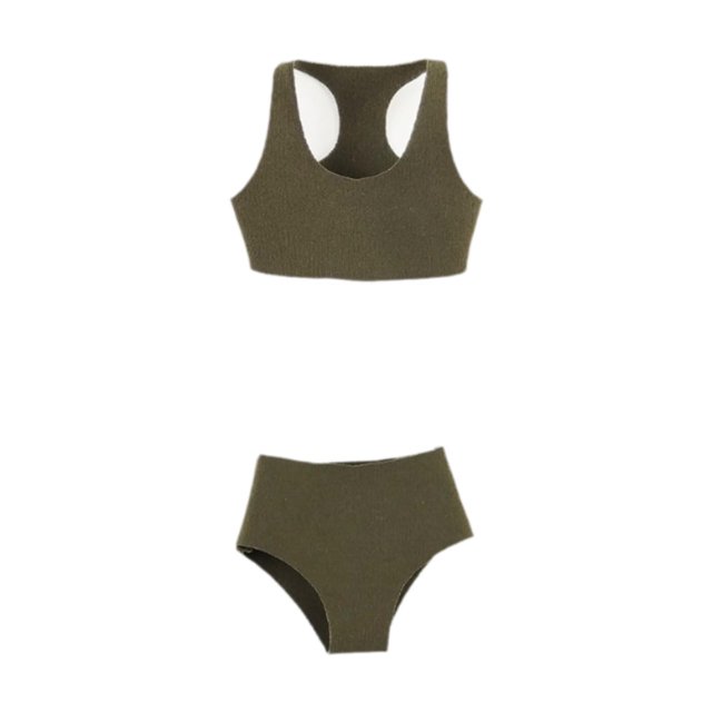Ropa femenina a escala 1/6, chaleco deportivo coleccionable y pantalones cortos, ropa informal para mujer, acción Verde