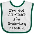thumbnail image 3 of Inktastic I'm Not Crying, I'm Ordering Dinner Boys or Girls Baby Bib, 3 of 4