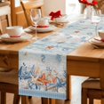 thumbnail image 5 of Orange Blue Starfish Coastal Table Runner 72 Inches, Beach Nautical Coral Shell Vintage Bed Runner Dresser Scarves Tabletop for Indoor Outdoor Parties/Ceremony/Banquet, 18" x 72", 5 of 9