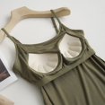 thumbnail image 6 of Qwertyu Spaghetti Strap Tank Top with Built in Bra Cotton Shelf Bra Camisoles Plus Size Casual Comfy Slim Fit Basic Layer Cami Army Green XL, 6 of 6
