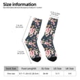 thumbnail image 2 of Vsdgher Vintage Floral Crew Socks for Men & Women, Breathable Casual Athletic Ankle Socks, 2 of 6