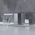 thumbnail image 2 of Widespread Faucet 2-handle Bathroom Faucet, 3-Hole Bathroom Sink Faucet, 2 of 5