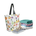 thumbnail image 2 of FORMRS Womens Canvas Tote Bag with Zipper Inner Pocket Shoulder Handbag, Cute Vegetables, 2 of 7