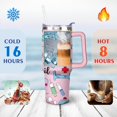 thumbnail image 4 of 40oz Funny Nurse Life Stainless Steel Flip Straw Tumbler Spill Proof Travel Cup Double Wall Vacuum Insulated Coffee Mug with Handle, 4 of 6