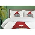 thumbnail image 4 of Ambesonne Gnome Duvet Cover Set, Finnish Creature Folklore, Queen, Ruby Pale Grey, 4 of 6