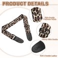 thumbnail image 3 of Guitar Strap, Adjustable Straps with Black Buckle, Pink Leopard, 3 of 6