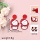 thumbnail image 3 of Pendientes acrílicos de Navidad para mujer, joyería CN Drop Cat con gorro de Papá Noel, nuevo producto, 1 par, 3 of 4
