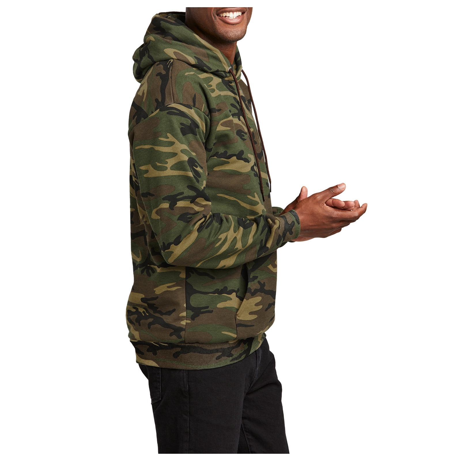 Mafoose Men's Core Fleece Classic Camo Pullover Hooded Sweatshirt Military Camo L