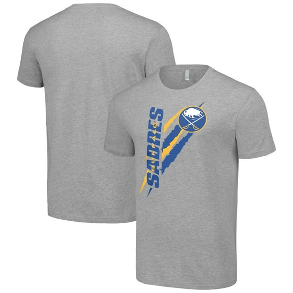 Men's Starter  Heather Gray Buffalo Sabres Color Scratch T-Shirt