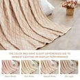 thumbnail image 7 of Exclusivo Mezcla Large Soft Throw Blanket for Couch, 50x70 Inches Diamond Geometry Pattern Velvet Fleece Blanket, Cozy, Warm and Lightweight Camel Blanket, 7 of 7