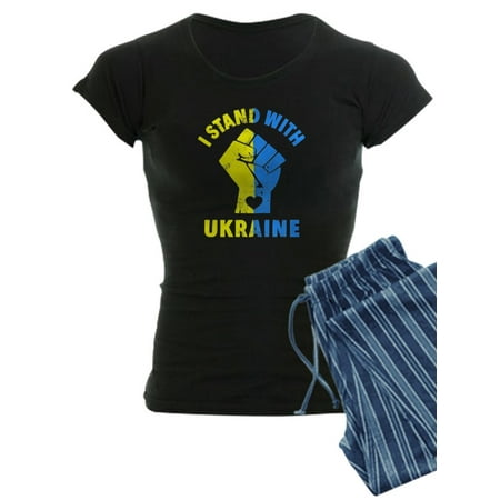 

CafePress - I Stand With Ukraine Pride Ukrainian Flag Pajamas - Women s Dark Pajamas