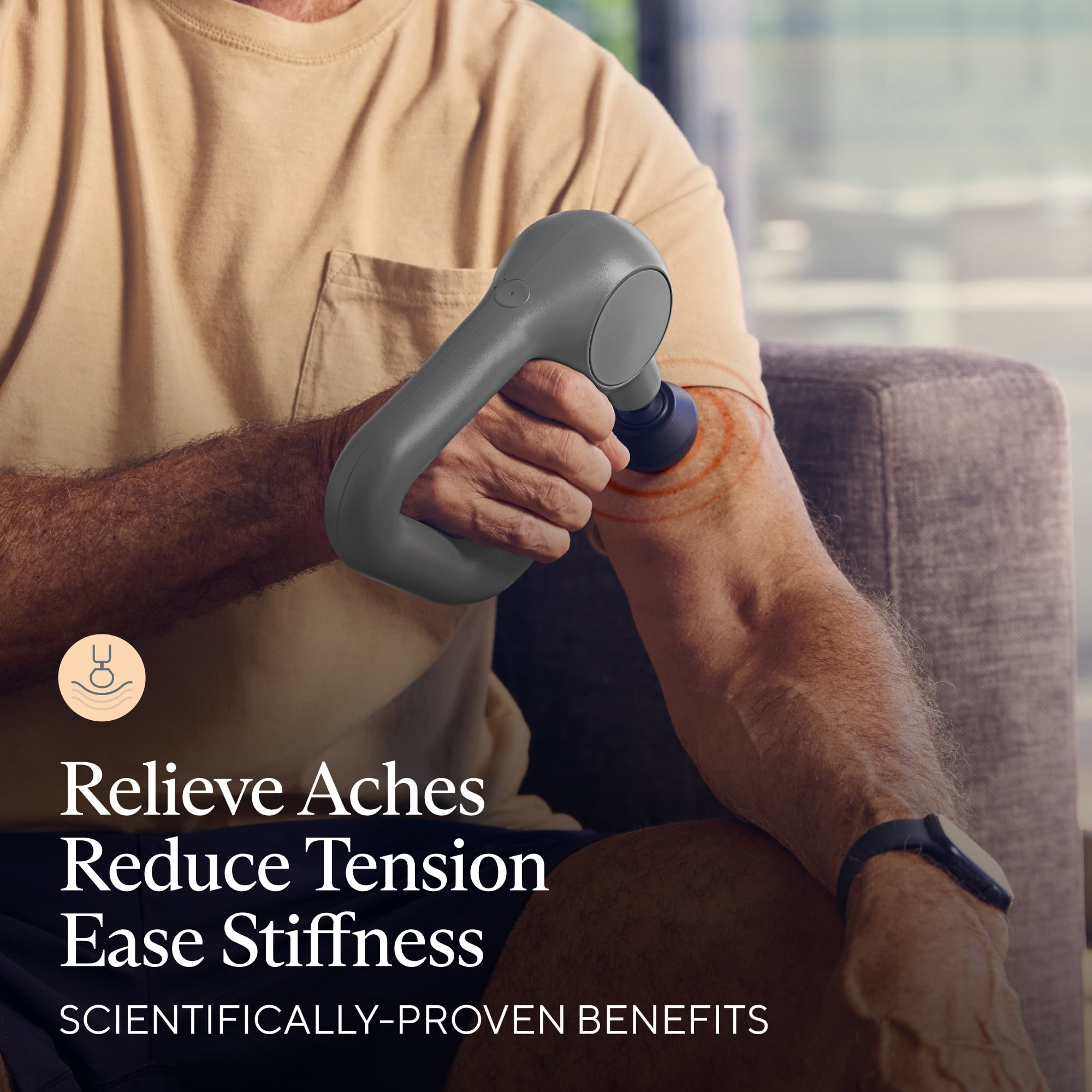 Therabody Theragun Relief SE 3-Speed Handheld Massage Gun, Gray, Walmart Exclusive