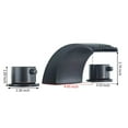 thumbnail image 2 of BWE Waterfall Brass Oil Rubbed Bronze Widespread 8in Two Handle Faucet, 2 of 11