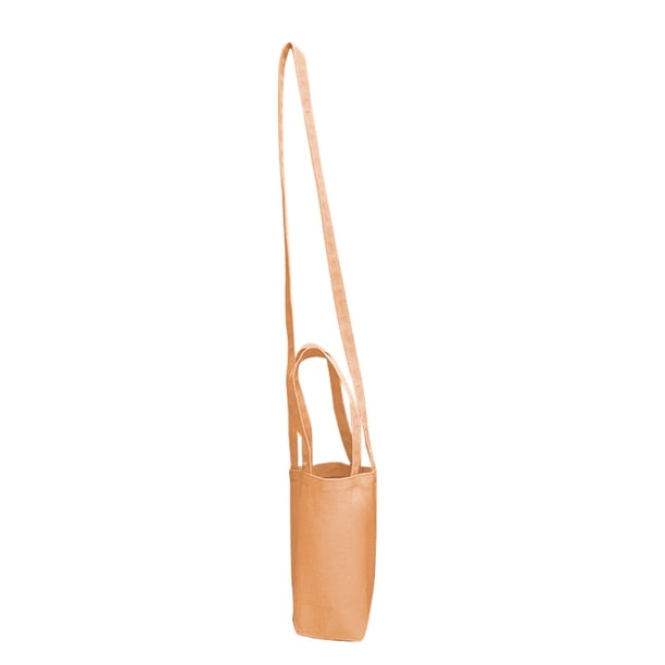 Matsuzay Bolsa para botella de agua, reutilizable, plegable, portátil, para bebidas, bolsa portavasos, bandolera de Color sólido, bolsa de Almacenamiento y organización del hogar Naranja
