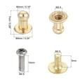 thumbnail image 2 of 4mm Head Dia. Knobs Pull Handle Zinc Alloy Light Gold 12Pack, 2 of 6