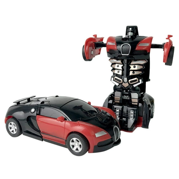 jovati 1:32 Pull Back the Collision Car Children Deformation Car Robot Toy for Kids
