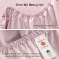 thumbnail image 5 of California Design Den Deep Fitted King Sheets, 1 Pc - Soft 100% Cotton Sateen, Durable All-Around Elastic - Pink Fitted Sheet, 5 of 8