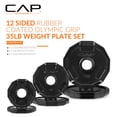 thumbnail image 2 of Set de discos de peso CAP Barbell recubiertos de goma para barra olímpica, 2 of 7