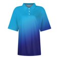 thumbnail image 3 of Blue Women Shirts, Women'S Short Sleeved Slim Fit Casual Fashion Top,Women Shirts 3XL, 3 of 4