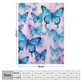 thumbnail image 4 of WERPE Butterfly Blanket Blue Butterfly Throw Blankets Butterfly Gifts Stuff for Women Girl Super Cozy Soft Blanket for Bedroom Living Room Sofa White, 4 of 6