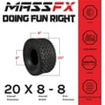 thumbnail image 6 of MASSFX Lawnmower and Garden Tire Set - Two 15x6-6 & Two 20x8-8 - 4 Ply Rating - 1/4" Tread Depth - 15x6x6 & 20x8x8 (Four Pack), 6 of 9