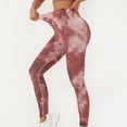 thumbnail image 4 of safuny Women's Yoga Legging Pants Fall Running Sports Stretch High Waist Trendy Trousers Solid Girls Relaxed Wine S, 4 of 5
