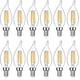 thumbnail image 1 of E12 Candelabra Led Light Bulb, Flame Tip Decorative Led Filament Candle Bulb, E12 Base, Non-dimmable, Pack Of 12, 1 of 3