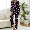 thumbnail image 2 of Top-kevin Flat Stylish Mahjong Women's Long-Sleeve Shirt And Full-Length Bottom Pajama Set, 2 of 11