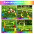 thumbnail image 4 of 6 Sets Dog Agility Hurdle Cone Set, Adjustable Obstacle Training for Puppy, Pet Crossbar Combo for Beginners for Backyard, 5 Sets x Pole Obstacles,1 Set x Hoop Jump, 4 of 6