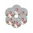 thumbnail image 7 of 13 Inch Round Placemats Set of 6, Grey Christmas Non Slip Heat Insulation PP Table Mats, Snowman Gifts Xmas Tree Snowflake Winter Washable Place Mats for Kitchen Dining Party Table Decor, 7 of 7