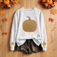 thumbnail image 5 of Enjoytime Women's Sweatshirt Halloween Pumpkin Print Long Sleeve Pullover Top Fall Fashion Lightweight Casual Sweatshirts, 5 of 6